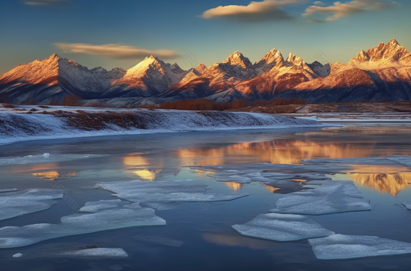 实拍清晨雪山的冰块背景,高清,摄影图,摄影图片,图片大全,摄影图免费下载